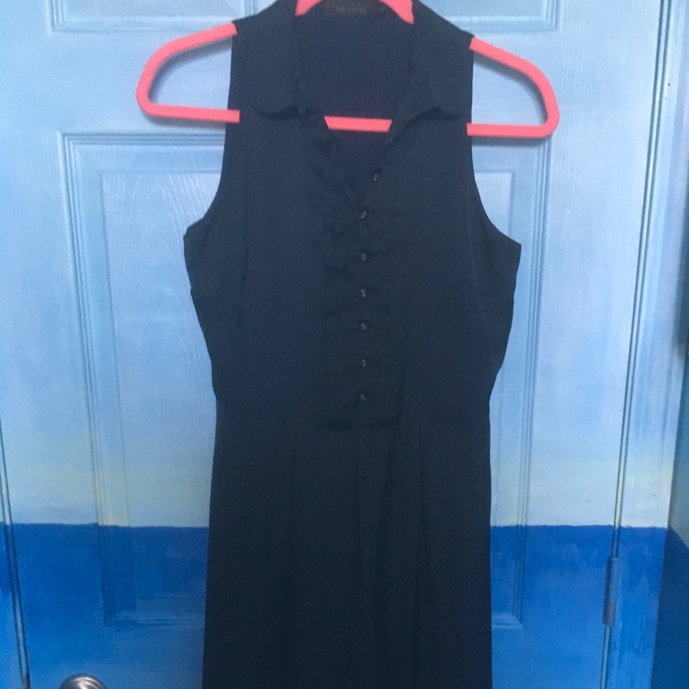 The Limited Sleeveless Navy Silky Dress
